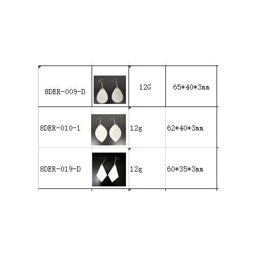100Pairs/Lot Blank MDF Board Sublimation Printing Earrings DIY Jewelry Accessory For Heat transfer earring