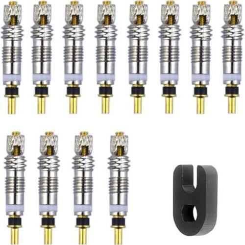 2/5/10 Pcs Presta Valve Brass Core Tool MTB Road Bike Tubes Repair Tire Service Parts Bike Tire Air Valve W/ Optional Tools