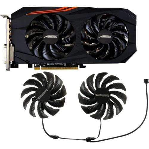 2pcs/set 87MM PLD09210S12HH RX570 RX580 aorus GPU Cooler Cooling Fan For GIGABYTE RX 580/570 AORUS Grahics Card VGA Replacement