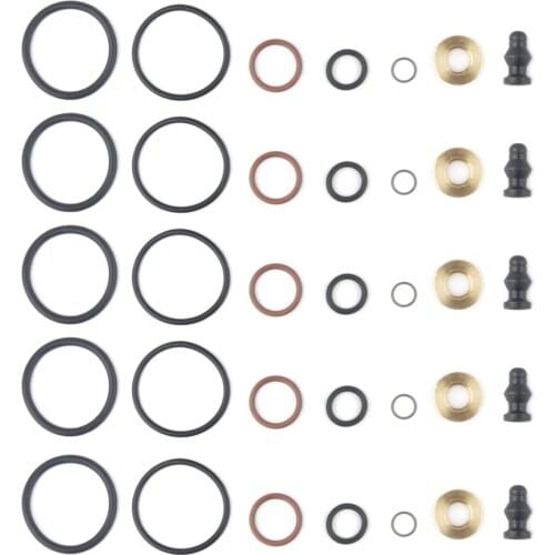5Sets Pump Nozzle Sealing Kits 1417010999 Fuel Injector Seal Repair Kit for 1.2l 1.4l 1.9l 2.0l 2.5l TDI Engines Car tool
