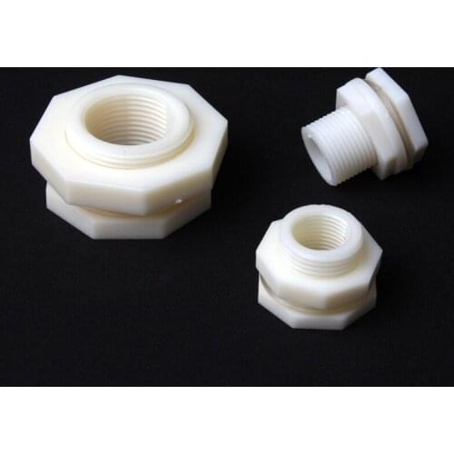 5pcs 1/2" 3/4" 1" Female/Male Thread ABS Water Tower Fish Tank Perforation Through Plate Joint Cap Nut Aquarium Accessories