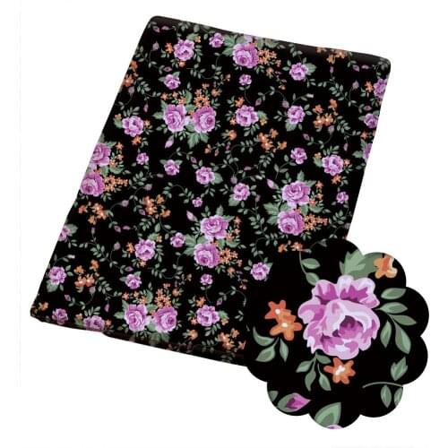 50*145CM flower pattern Polyester cotton Fabric Patchwor Printed for Tissue Kids Home Textile for Sewing Doll Dress Curtain