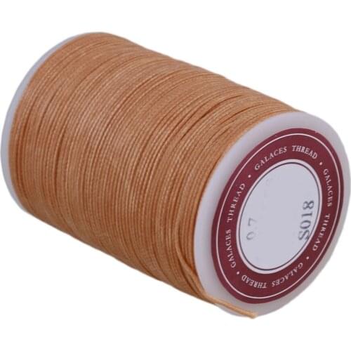 Sewing Accessories Polyester Waxed Cord String Light Brown 0.7mm Dia