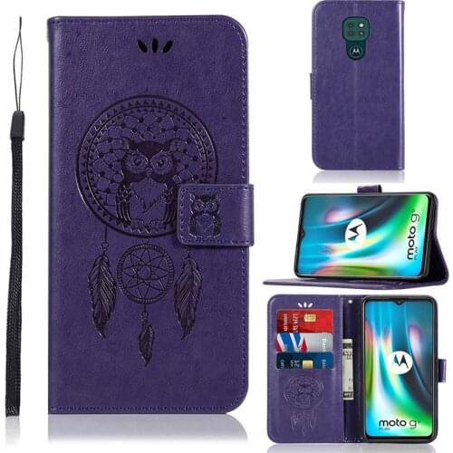 Phone Bag Case For Motorola Moto E7 Plus Cover Owl Flip Leather Wallet Case For Moto E7 Plus Case For Moto E7 Plus Full Bag Case