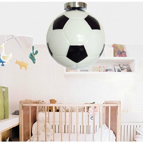 Kids room football lamp basket ball ceiling lamp bar novelty lighting children room bedroom coffee shop glass ceiling light
