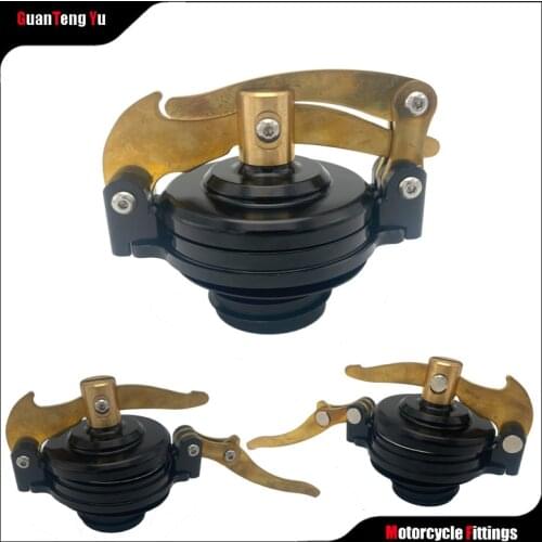 For Harley Sportster XL 1200 883 X48 72 Dyna Model Motorcycle Black Gold Quick Release Fuel Gas Tank Oil Cap New retro and old