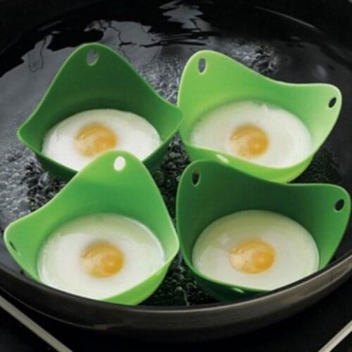 Hot Multi Color Silicone Pancake Egg Baking Cup Poacher Cook Poach Pods Kitchen Cookware Bakeware Tool