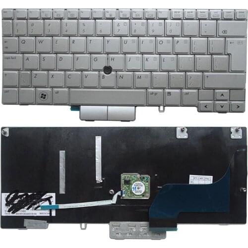 New FOR HP Elitebook 2760P 12.1" laptop keyboard silver MP-09B63US64421 with Point Stick 90.4KM07.C01 649756-001 US