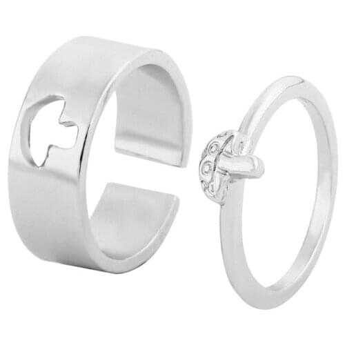 Moon Ring For Women Men Couples Matching Best Friend Trendy Promise Rings Set For Teen Girls Thumb Jewelry