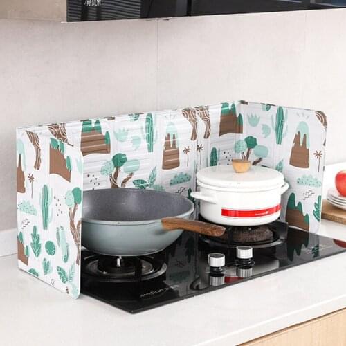 Kichen Items Frying Pan Oil Splash Protection Screen Kitchen Gas Stove Baffle Plate Kichen Accessories Aluminum Foldable