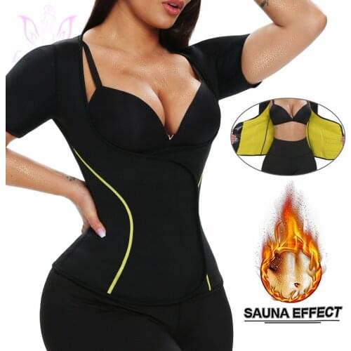 LANFEI Women Waist Trainer Vest Sauna Sweat Compression Shirts Weight Loss Workout Tank Tops Slimming Body Shaper Suit Shapewear