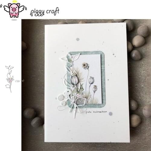 Piggy Craft metal cutting dies cut die mold Leaf strip decoration Scrapbook paper craft album card punch knife art cutter die