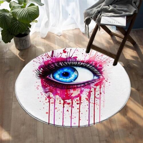 Fashion Crystal Tree by Pixie Cold Art Area Rugs Colorful Rock Round Carpet Star Moon Planet Floor Mat Butterfly Round Carpet