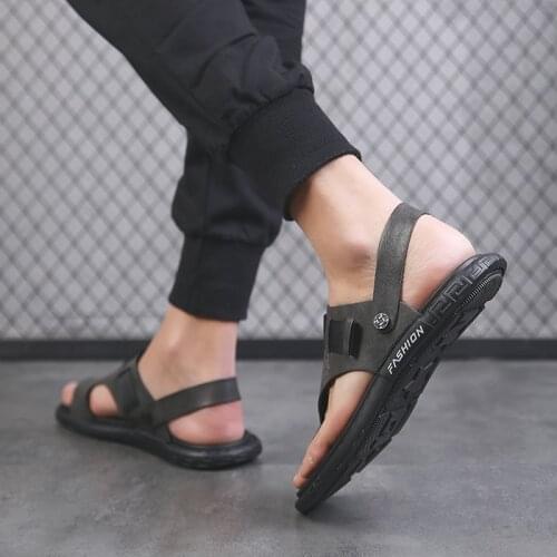Zapato Hombre Verano Summer Shoes Men Leather Man Sandals 2019 Beach Breathable Mens Sneakers For 2020 Slippers Fashion