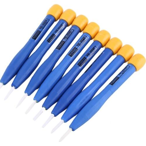8Pcs/Lot Anti-static Screwdrivers Set Adjust Frequency Screw driver Kit Plastic Ceramic Screwdriver Set Slotted Repair Hand Tool