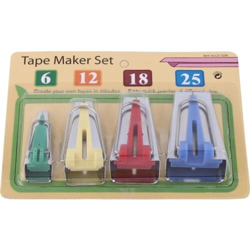Sewing Accessories Fabric Bias Tape Maker Set of 6mm 12mm 18mm 25mm Binding Sewing Tool for Craft Making Bias Binding Tool