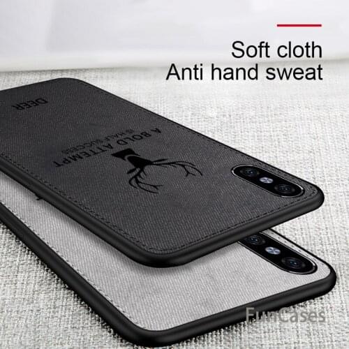 Fabric Cloth Deer Phone Case For iPhone Xs Max XR X 8 7 6S 6 Plus Case Cover Vintage Patterned Fashion Cute Cloth Back Cases