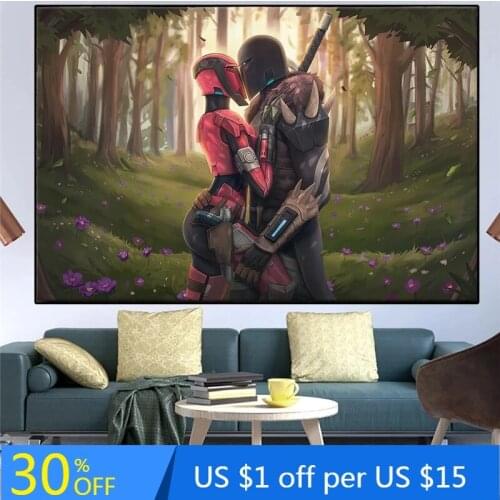 Disney Mandalorian TV Series Anime Poster Canvas Paintings Science Fiction Classic Art Wall Decor Print Picture for Home Decor