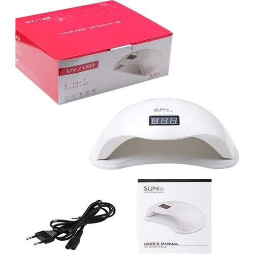 48W Sun5 UV Lamp LED Nail Lamp Gel Curing Lamp Light Nail Polish Dryer Sun Light Infrared Sensing Timer Smart Nail Art Machine