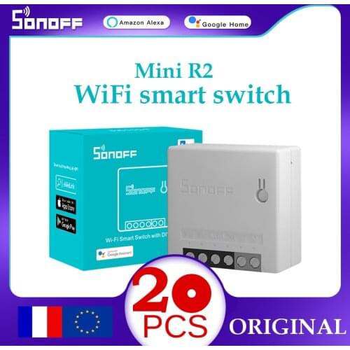 1-20 SONOFF mini r2 smart Switch diy wifi Wireless Timer Switch Smart Home support eWelink Alexa Google yandex Alice smartthings