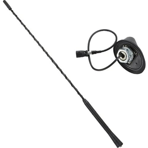 Universal 1 Set 16inch Car Anti Noise Whip Roof Mast AM/FM Aerial Antenna+ Base For VW Jetta Bora Golf Polo MK4 Passat Audi BMW