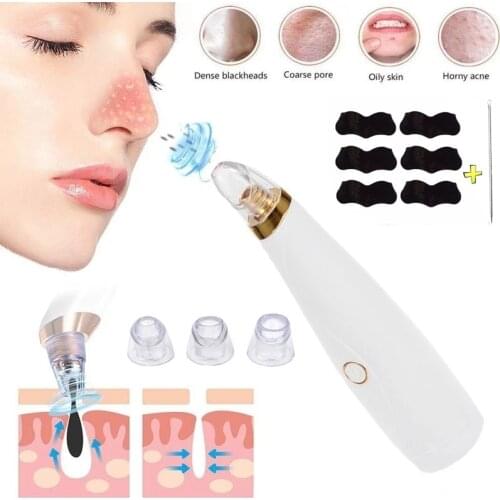 Electric Blackhead Remover Dermabrasion Nose Vacuum Pore Cleanser Acne Pimple Suction Extractor Face Cleaner Skin Care Tool
