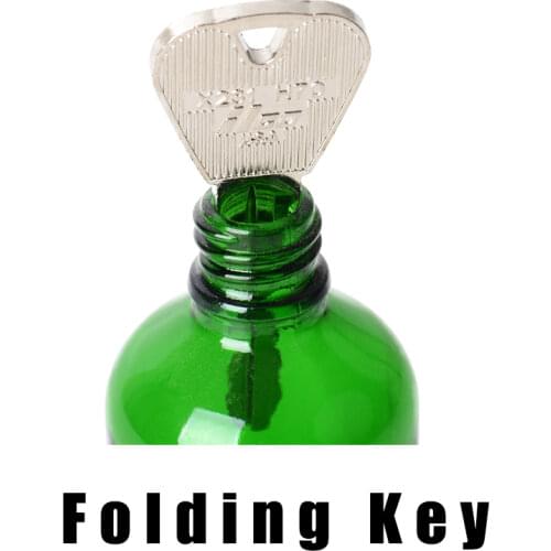 1Pcs Magic Trick Toy Folding Key Thru Bottle Or Ring Penetration Magic Trick Props Magic Joke Toy Easy To Play
