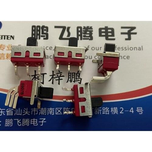 1PCS Taiwan Dailywell Q15 5MS1S102AM6QE toggle switch 3-foot 2-speed curved foot single-way small power supply sliding