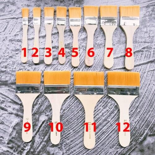 3Pcs Paint Tool Brush Oil Painting Board Brush Nylon Oil Painting Pen Acrylic Paint Art Supplies BBQ Brush Paint Brushes Wall