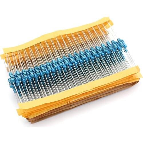 300pcs Resistor Kit 1/2W 1% 30values X 10pcs Metal Film Resistance 0.1~750 ohm 1K-820K ohm 0.5W Assorted Set