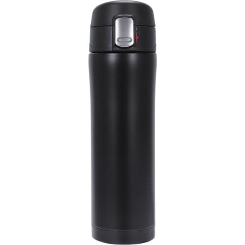 500ML Travel Mug Tea Coffee Water Vacuum Cup Thermos Bottle Stainless Steel Black