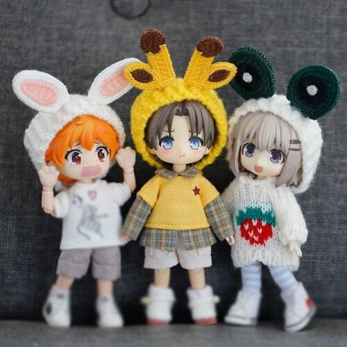 Ob11 doll clothing accessories GSC Clay YMY BODY9 Molly BJD 1/8 head with cute animal headgear doll accessories