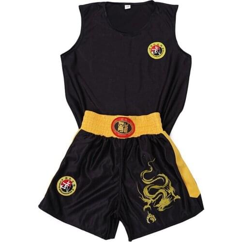 Adult Children boxer costume Sanda Uniform Mma Shorts Fight Wushu Suit Outfit Kids Training Competition Muay Thai Boxing Trunks