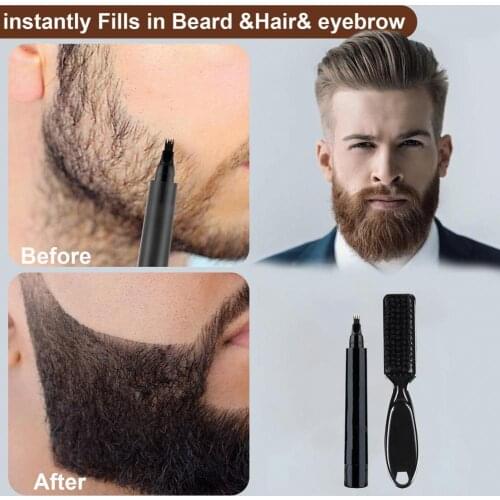 Beard Pen Effective Repair Beard Scatter Multiple Colors Moustache Enhancer Filling Pen for Men