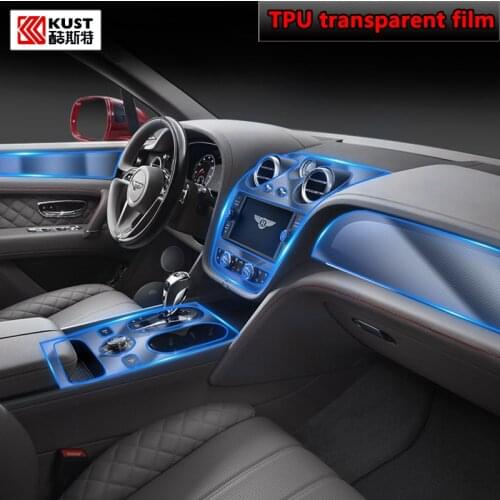 For Bentley Continental GT 2012-2017 Car Interior Center console Transparent TPU Protective film Anti-scratch Repair film Refit