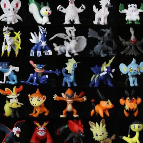 Pokemon 3 4 Generation Action Figure Bulbasaur Charmander Squirtle Reshiram Zekrom Greninja Dialga Palkia Model Collections Toy