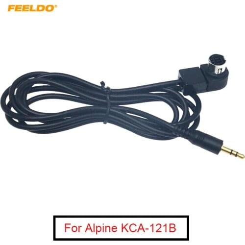FEELDO Car Radio 3.5mm Male Input Interface Audio Music Aux Cable Adapter for Alpine KCA-121B Ai-net Socket Port #CT6251