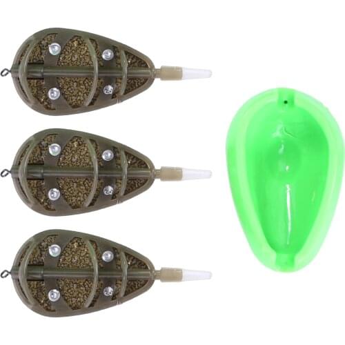 Bait Inline Method Feeder Mould Bait Thrower Carp Fishing Bait Basket Feeder Mould Set Bait Holder Bait Mould For Carp Feeders