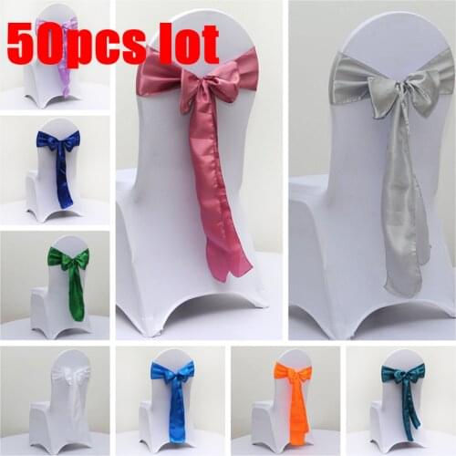 6" x 108" Satin Chair Sash Bow Ties For Banquet Wedding Party Butterfly Craft Chair Cover Decor Supplies Wholesales