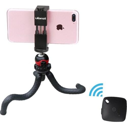 Flexible Octopus Phone Tripod With Metal Phone Holder Adapter Mount Bluetooth Remote Control for iPhone Smartphone Gopro