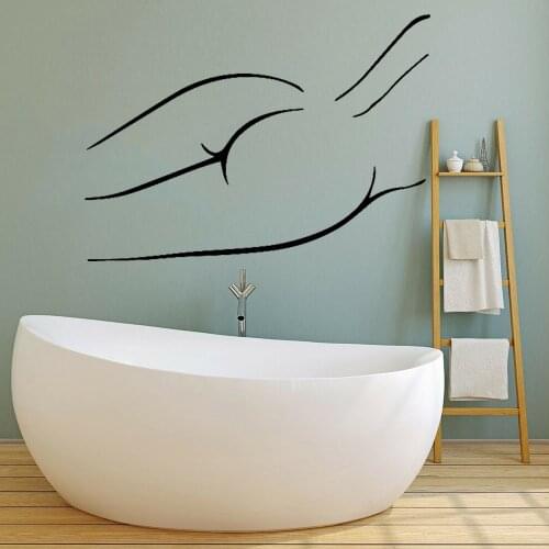 Artistic Wall Stickers Sexy Girl Buttock Art Decor Modern Woman Bedroom Living Room Background Removable Window Wall Decals Y573