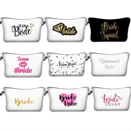 Team Bride Tribe To Be Makeup Gift Bag Bridesmaid Wedding Decoration Bachelorette Hen Night Bridal Party Shower Favor gift-S
