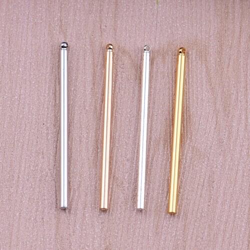 10pcs ZHU RU 2*40mm Long round needle Strip Round head Cylindrical ornament For DIY jewelry materials Findings Bangle Making