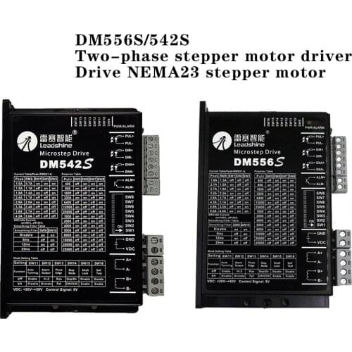 Leadshine two-phase stepper motor driver DM556S / 542S DC24V-50V 1.0-5.6A is suitable for NEMA23 stepper motor, instead of DM556