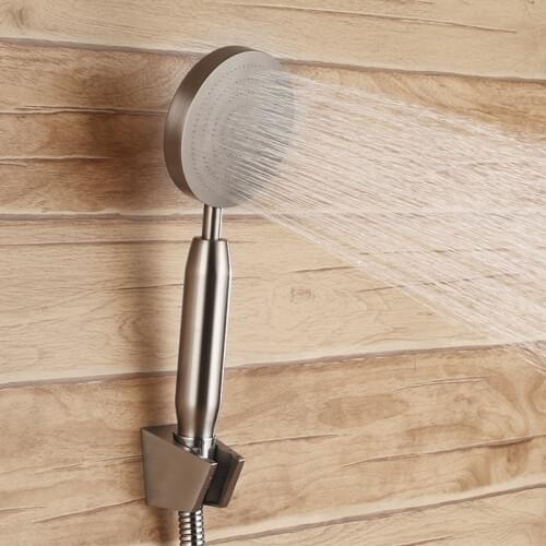 304 Stainless Steel High Pressurize Water Saving Hand Shower Bathroom Shower Head,Brushed Nickel--M563D8