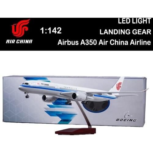 1/142 50CM Airplane Airbus A350 Air China Airline Model LED Light Diecast Plane for Collection Kids Toys Adult Airliner Display