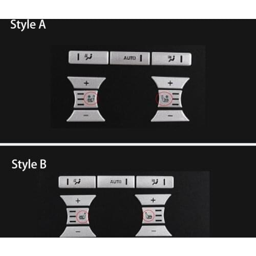 Rear Air Conditioning Button Sticker For Land Rover Range Rover Vogue Car Styling 13-17 Aluminum Alloy Silver Car Accessories