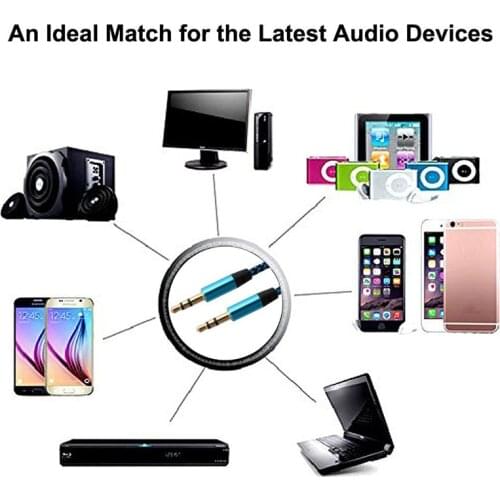 1m Nylon Aux Cable 3.5mm Plug Male to Male Jack Auto Car Audio Cable Kabel Line Cord For iPhone 7 Xiaomi Computer Multi-color Ny