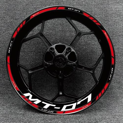 Strips motorcycle wheel tire sticker reflective rim strip tape motorcycle decal film Apply toYAMAHA MT-07 MT 07 mt07