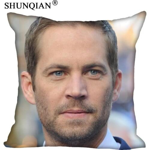Custom Pillowcase Paul Walker Square Zipper Pillow Cover 35X35,45X45,60X60cm(Two Sides) Print Your Pictures Pillow Cases
